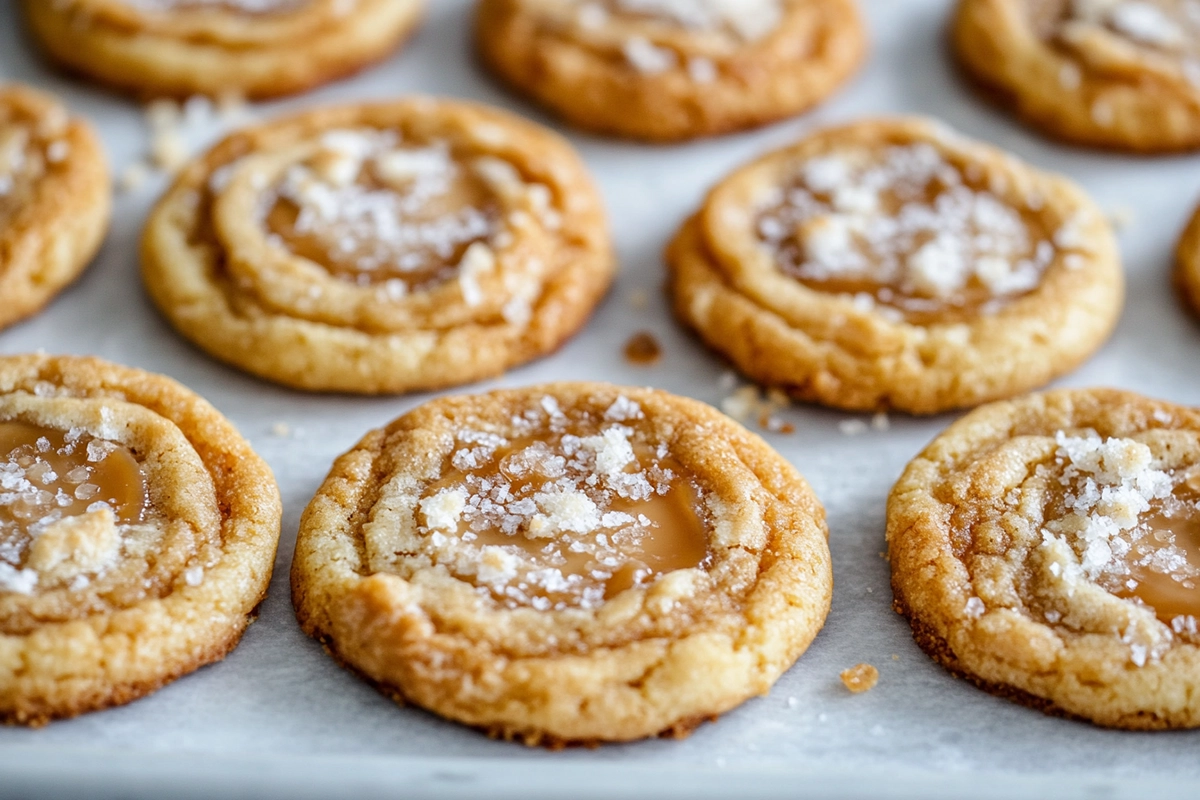 Crumbl Salted Caramel Cheesecake Cookies