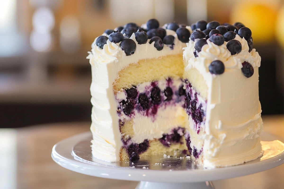 Lemon Blueberry Cheesecake Cake