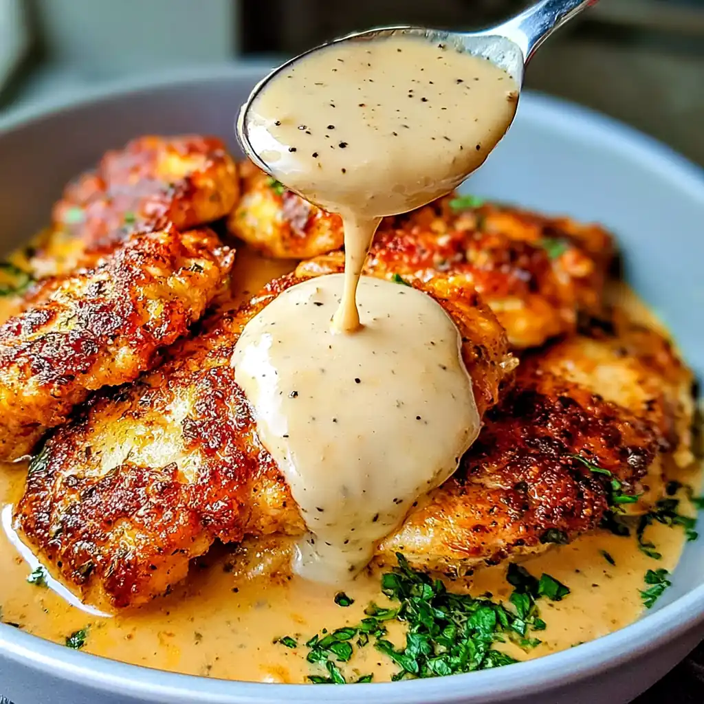Parmesan Crusted Chicken with Creamy Garlic Sauce 5 Parmesan Crusted Chicken with Creamy Garlic Sauce