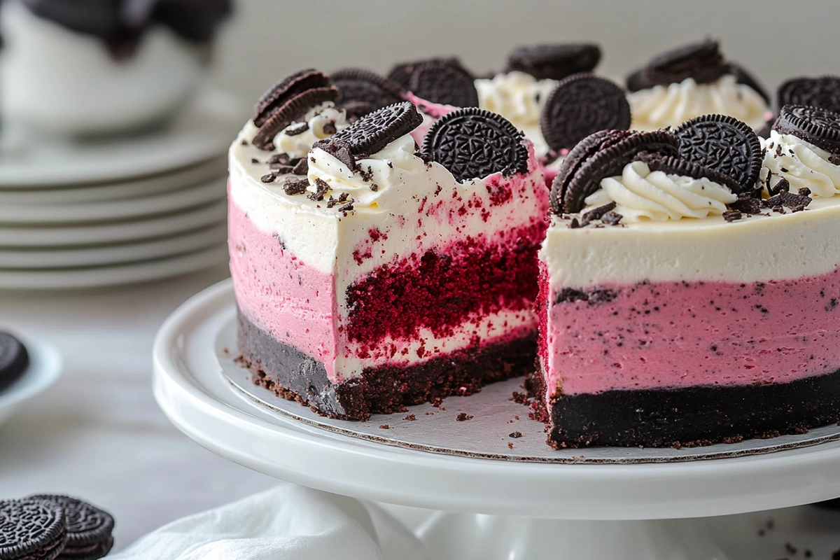 Red Velvet Oreo Cheesecake