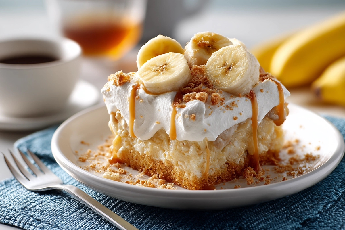 Banana Pudding Poke Cake