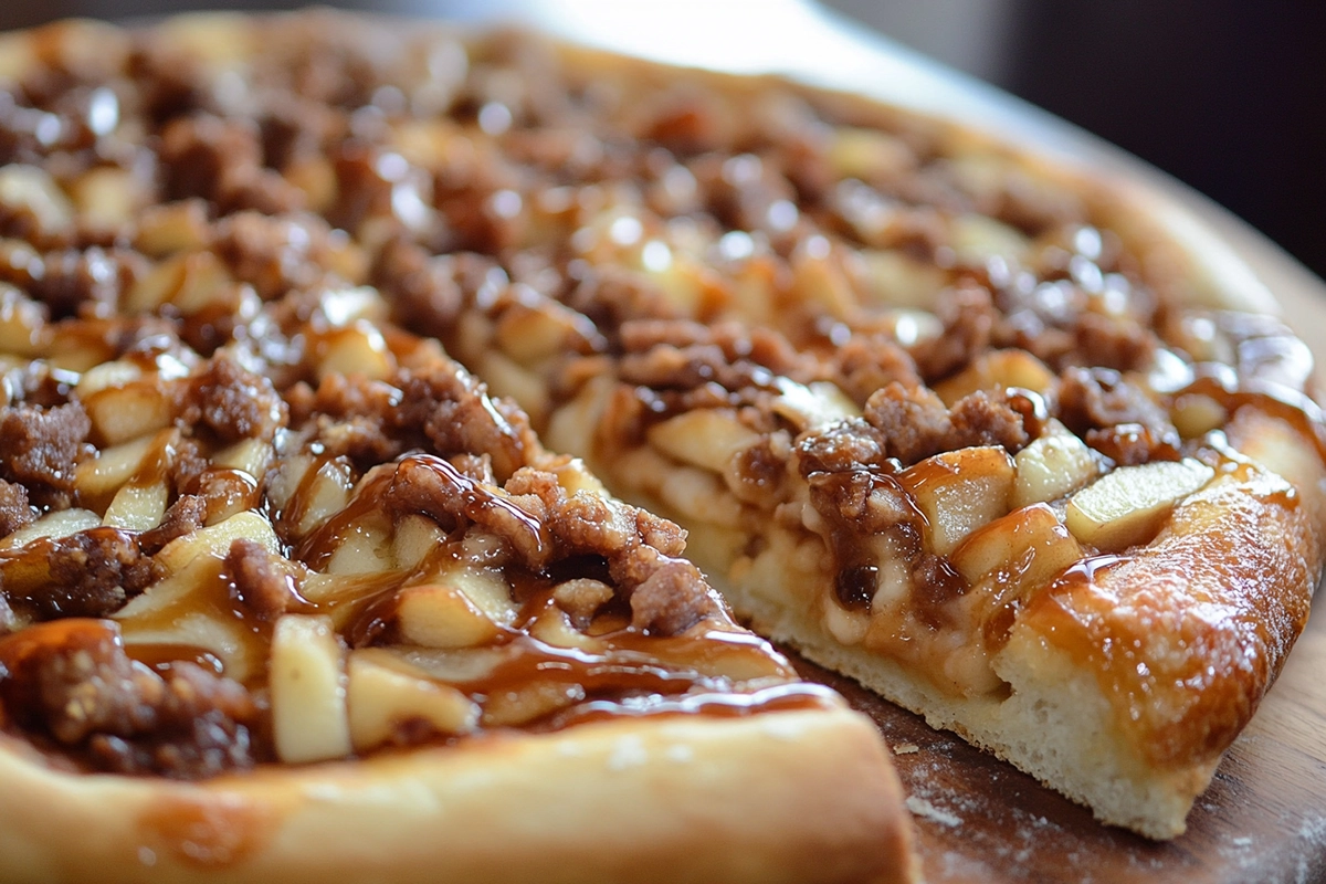 Caramel Apple Dessert Pizza