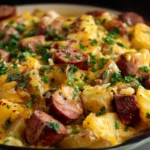 Cheesy Ranch Potatoes And Smoked Sausage
