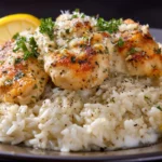 Chicken Scampi With Garlic Parmesan Rice