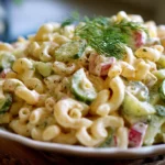 Classic Dill Pickle Macaroni Salad