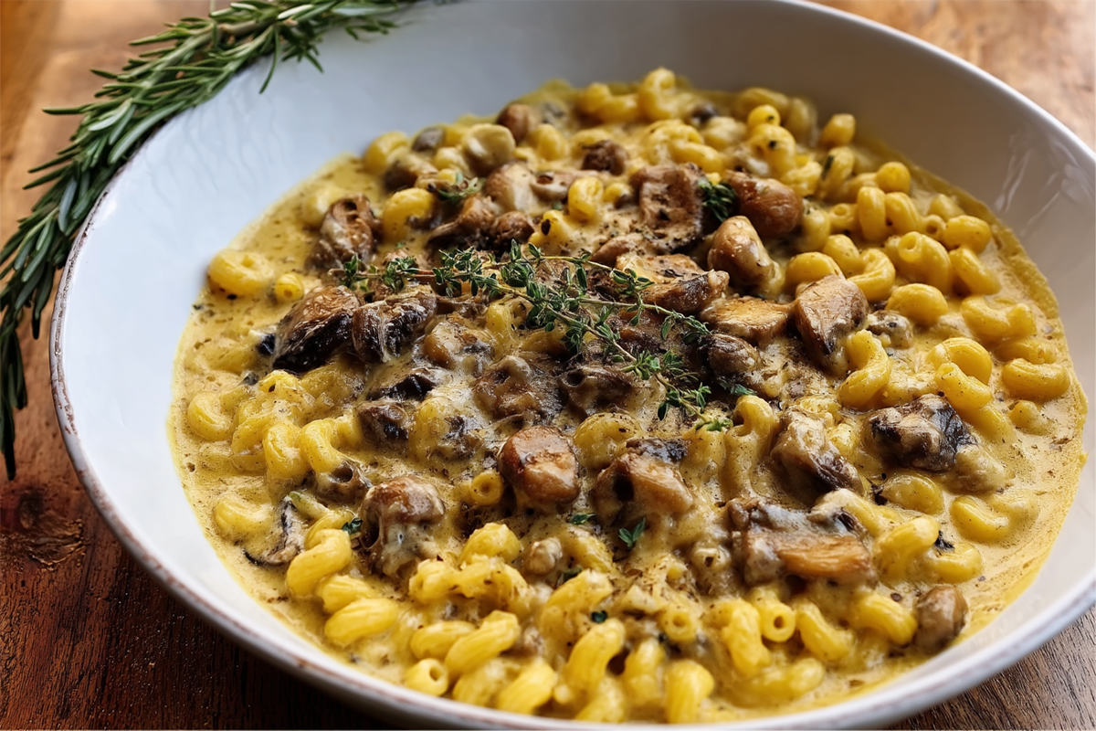 Creamy Mushroom Pasta Soup