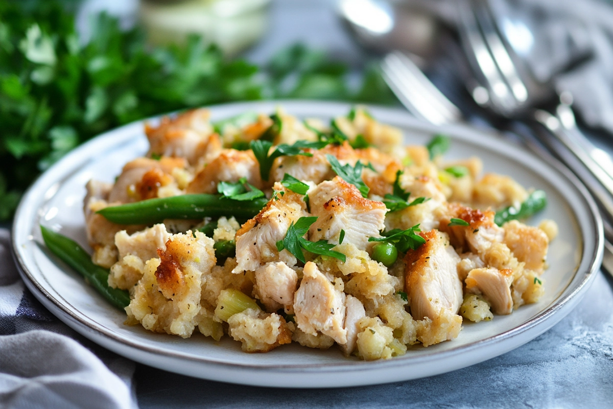 Crock Pot Chicken And Stuffing With Green Beans