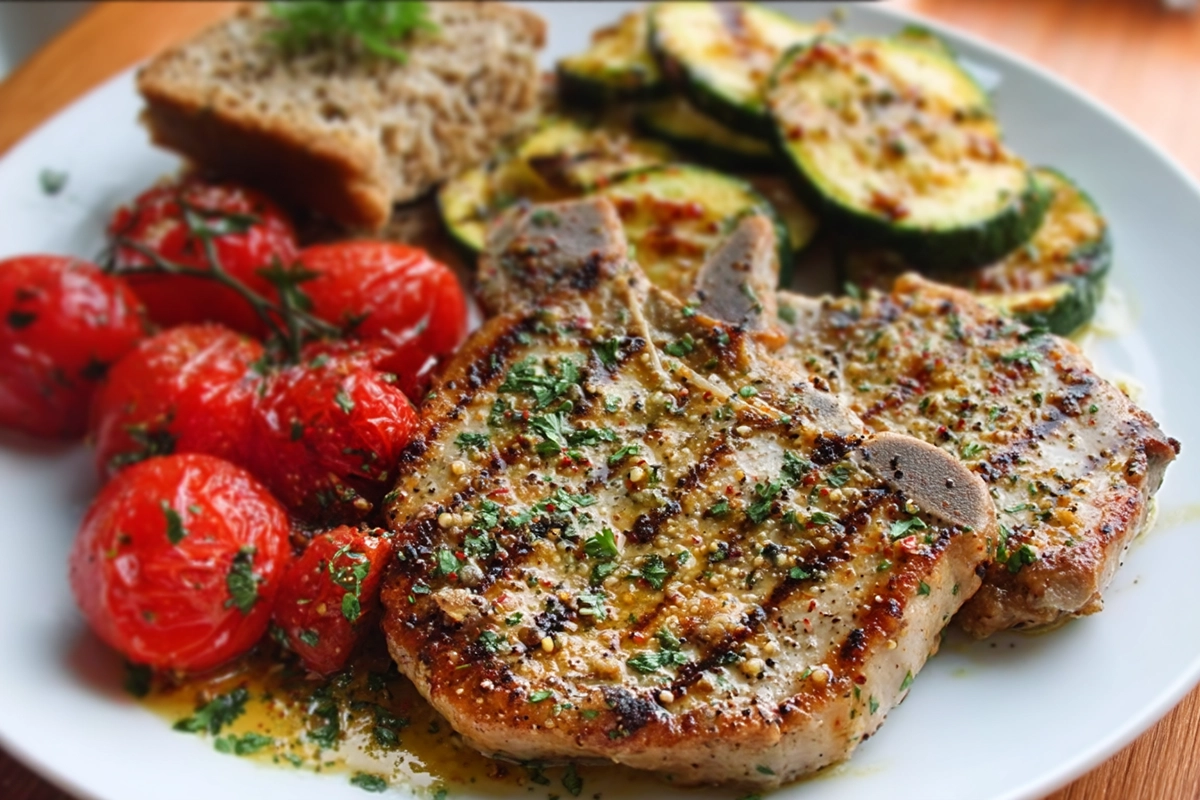 Honey Mustard Grilled Pork Chops
