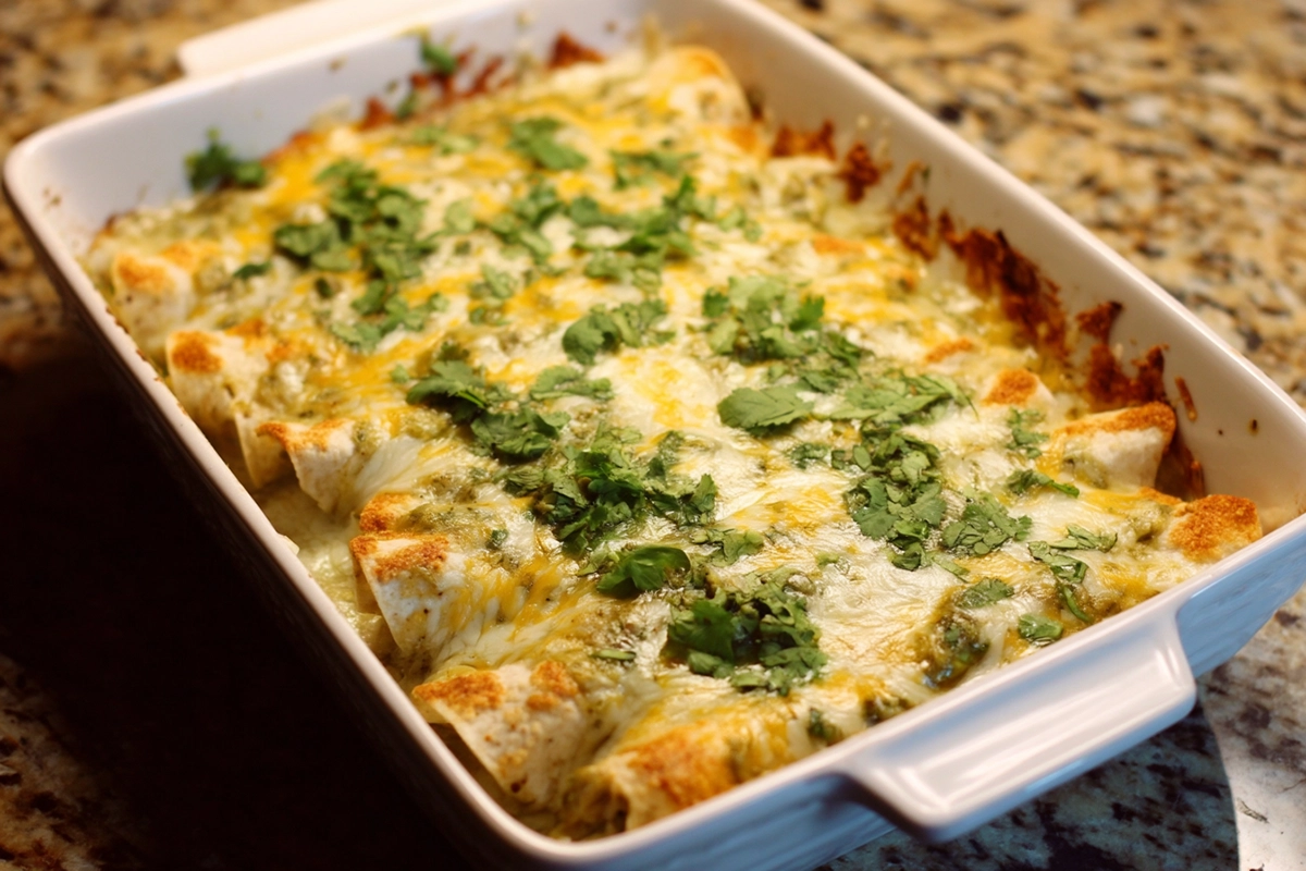 Salsa Verde Chicken Enchiladas