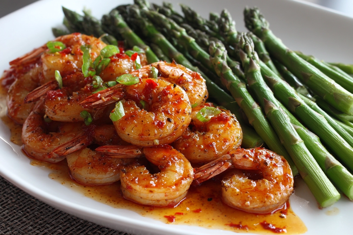 Sweet Chili Shrimp With Asparagus