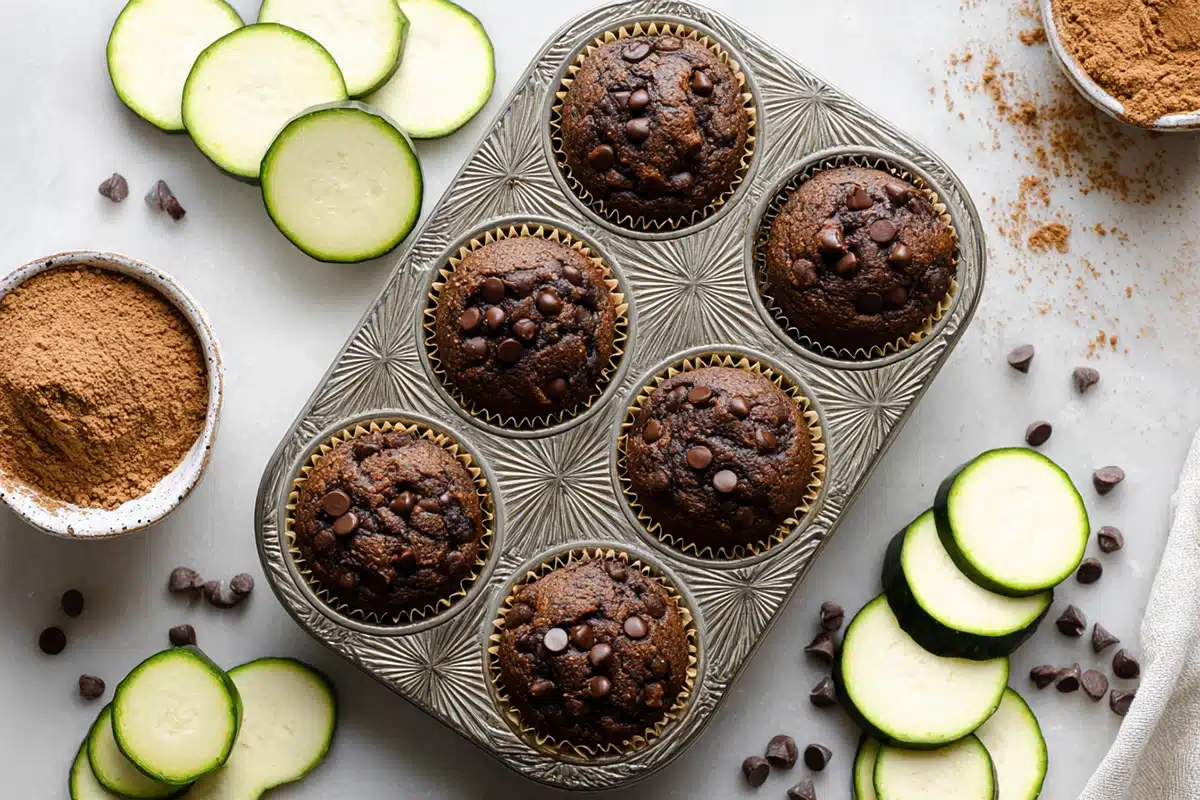 Chocolate Zucchini Muffins