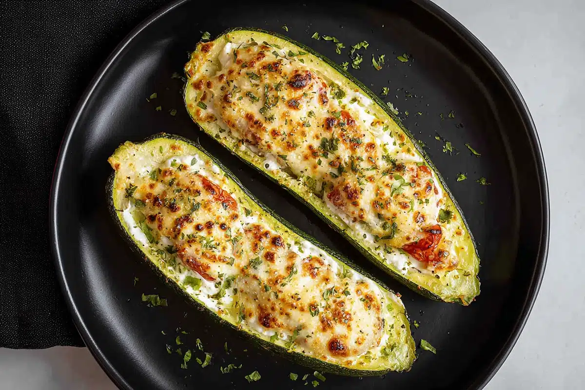 Feta Cheese Stuffed Zucchini