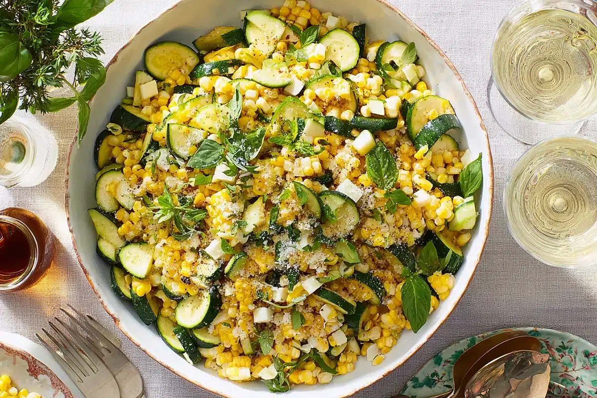 Parmesan Zucchini and Corn