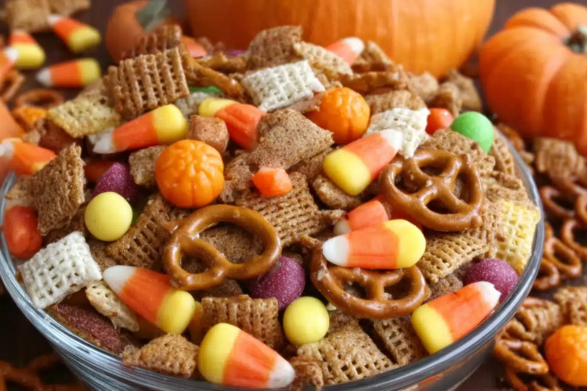 Sweet Meets Spooky: Halloween Harvest Hash Chex Mix Your Party Needs 6 Apple Pie Bombs.web