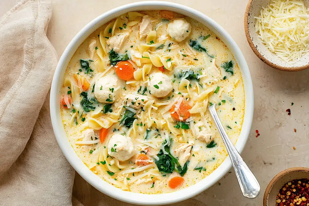 Creamy Chicken Pasta Sou