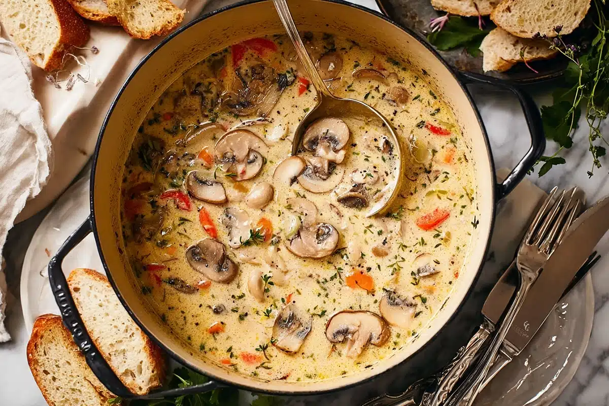 Creamy Chicken and Mushroom Sou