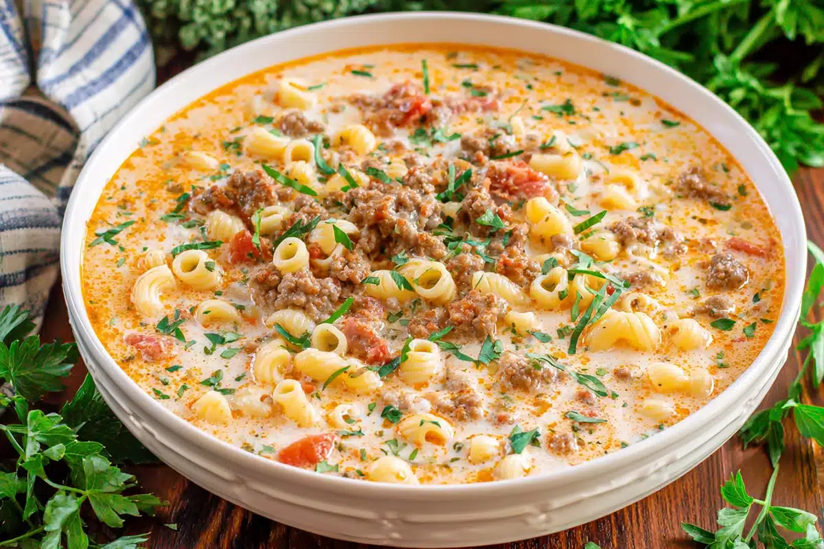 Creamy Parmesan Italian Sausage Soup