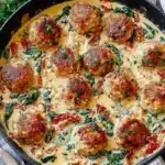 Creamy Spinach Turkey Meatballs.