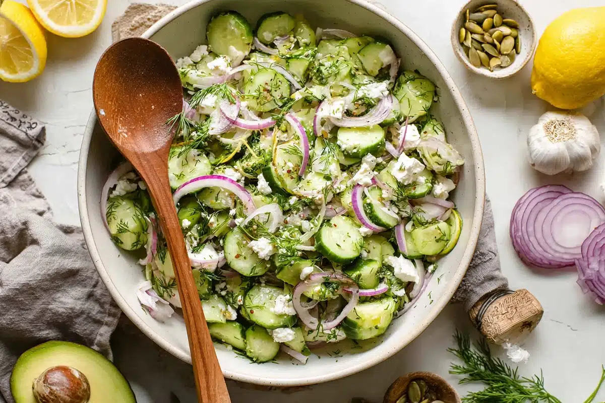 Cucumber Feta Sala