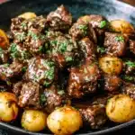 Slow Cooker Garlic Butter Beef Bites