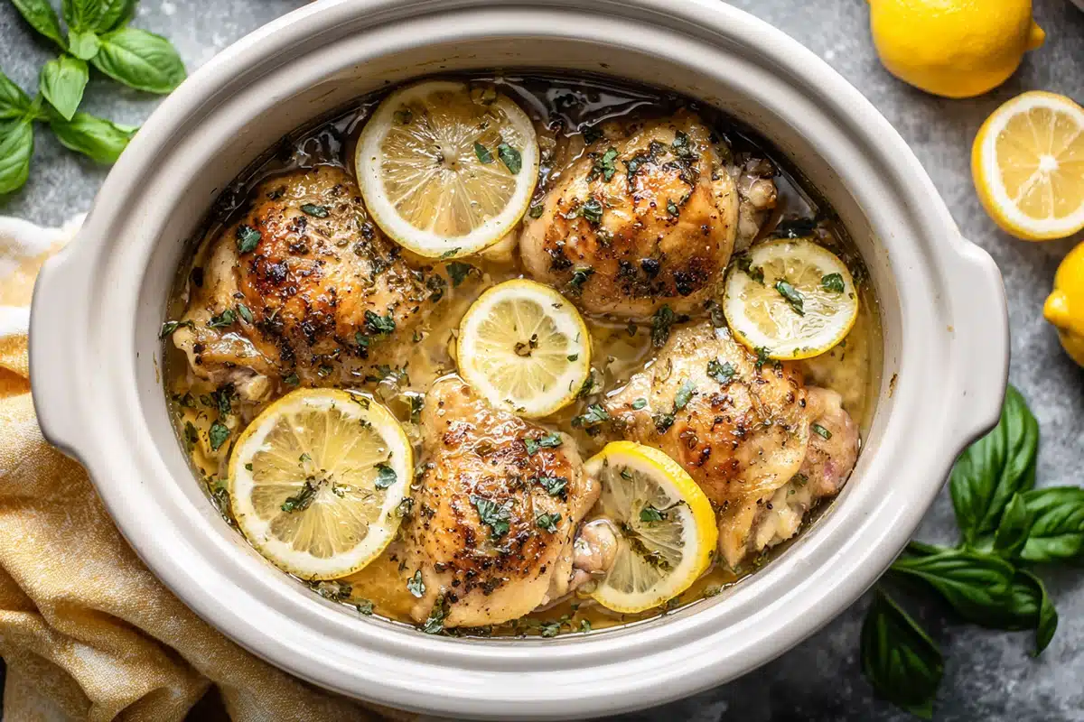 Slow Cooker Lemon Garlic Chicken.web