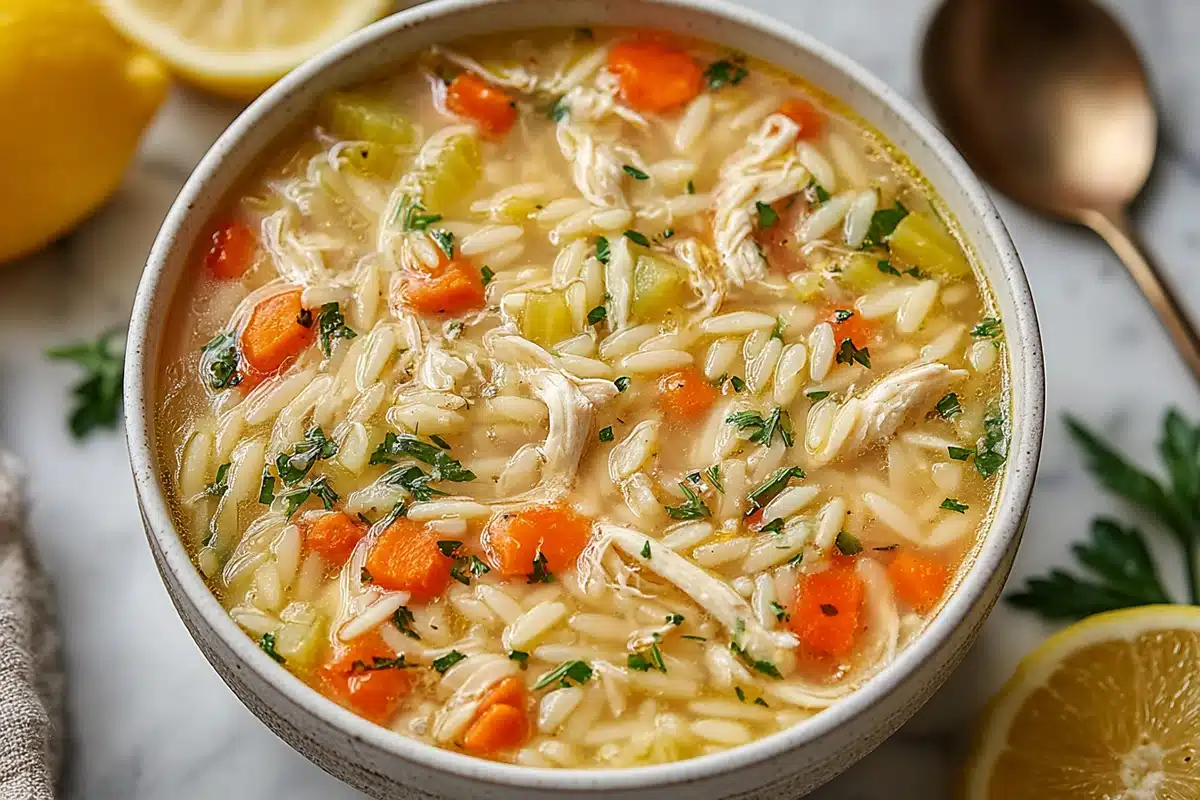 Creamy Lemon Chicken Orzo Soup.web