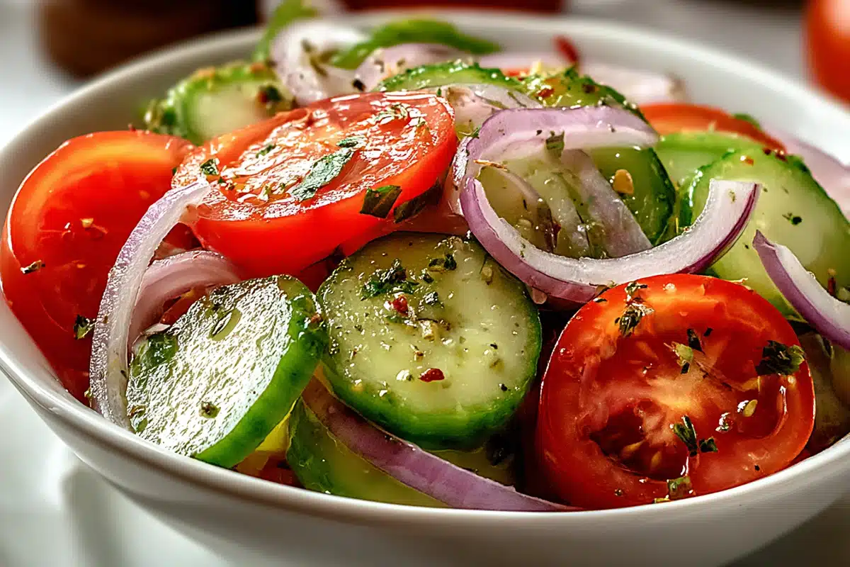 Cucumber, Onion, and Tomato Salad: A Fresh Bite of Summer 6 Cucumber, Onion, and Tomato Sala