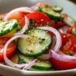 Cucumber, Onion, and Tomato Salad