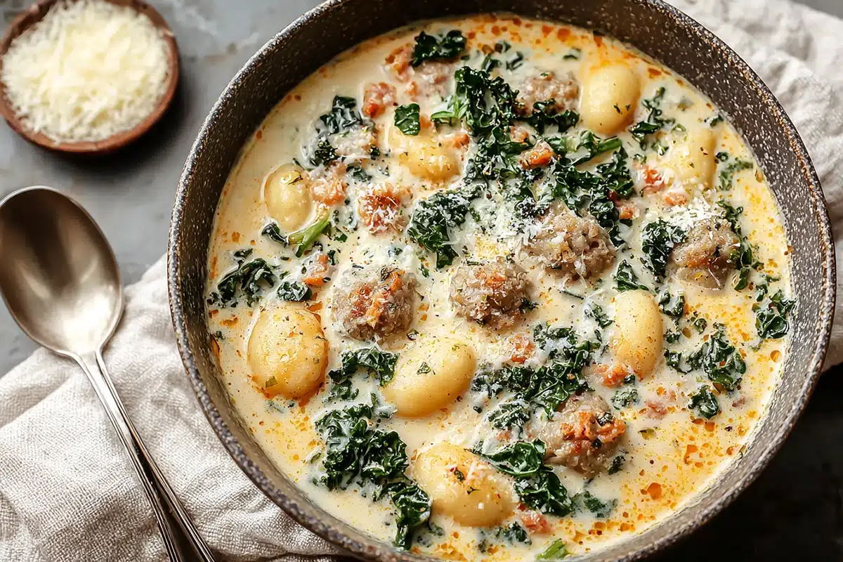 Italian Sausage and Kale Gnocchi Soup