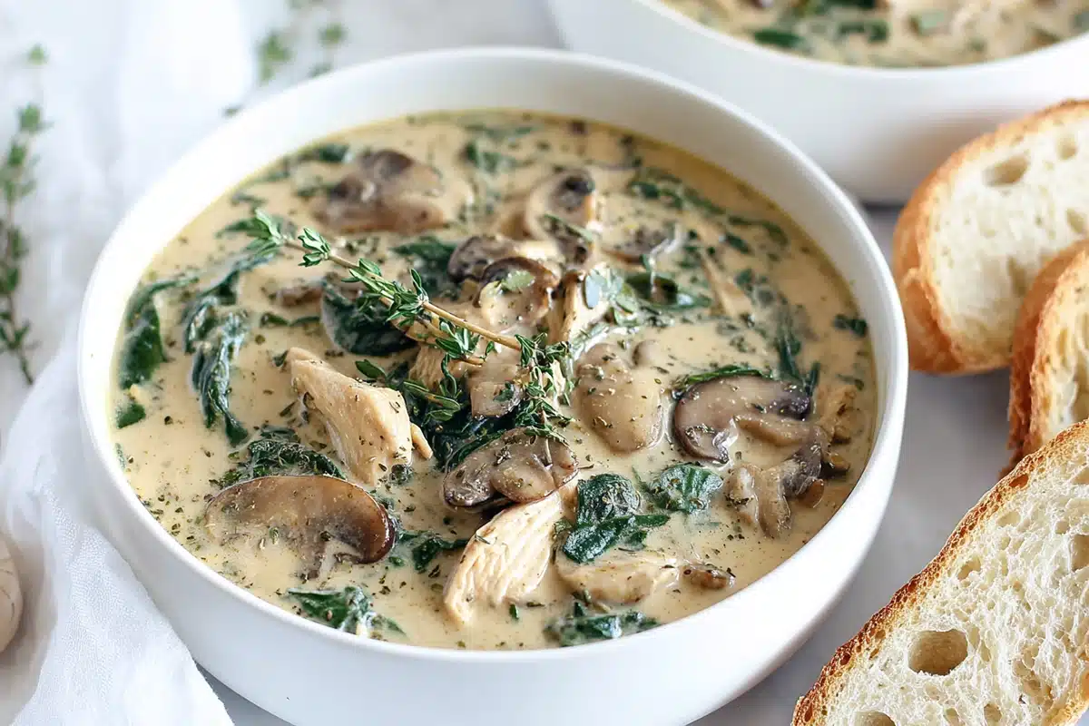 Rotisserie Chicken and Mushroom Sou