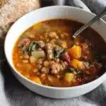 Sausage Sweet Potato & Kale Soup