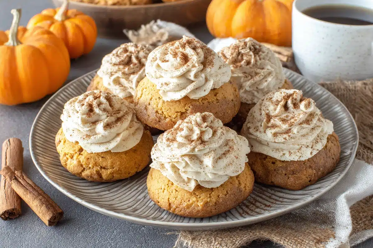 Soft Pumpkin Cookies with Cinnamon Frosting.web