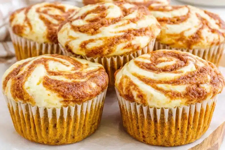 Swirled Pumpkin Cream Cheese Muffins