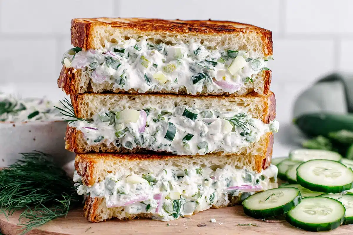 cucumber salad sandwich