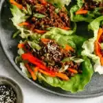 Asian Style Ground Beef Lettuce Wraps