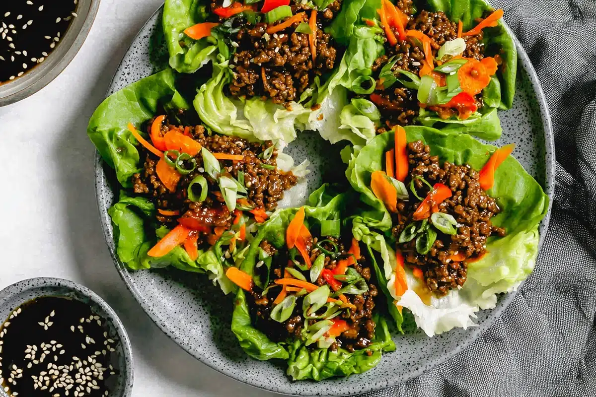 Asian Style Ground Beef Lettuce Wraps.web