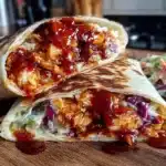 BBQ Chicken Coleslaw Wraps
