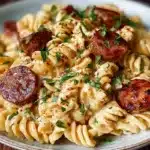 Cajun Smoked Sausage Alfredo Pasta Reci