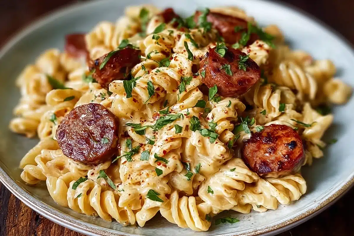 Cajun Smoked Sausage Alfredo Pasta
