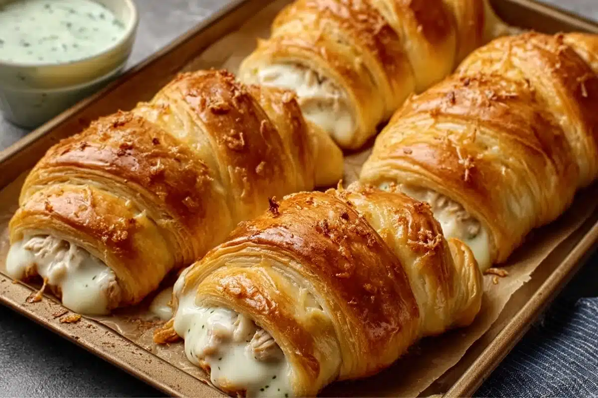 Chicken Alfredo Stuffed Crescents