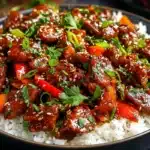 Crispy Chilli Beef Rice