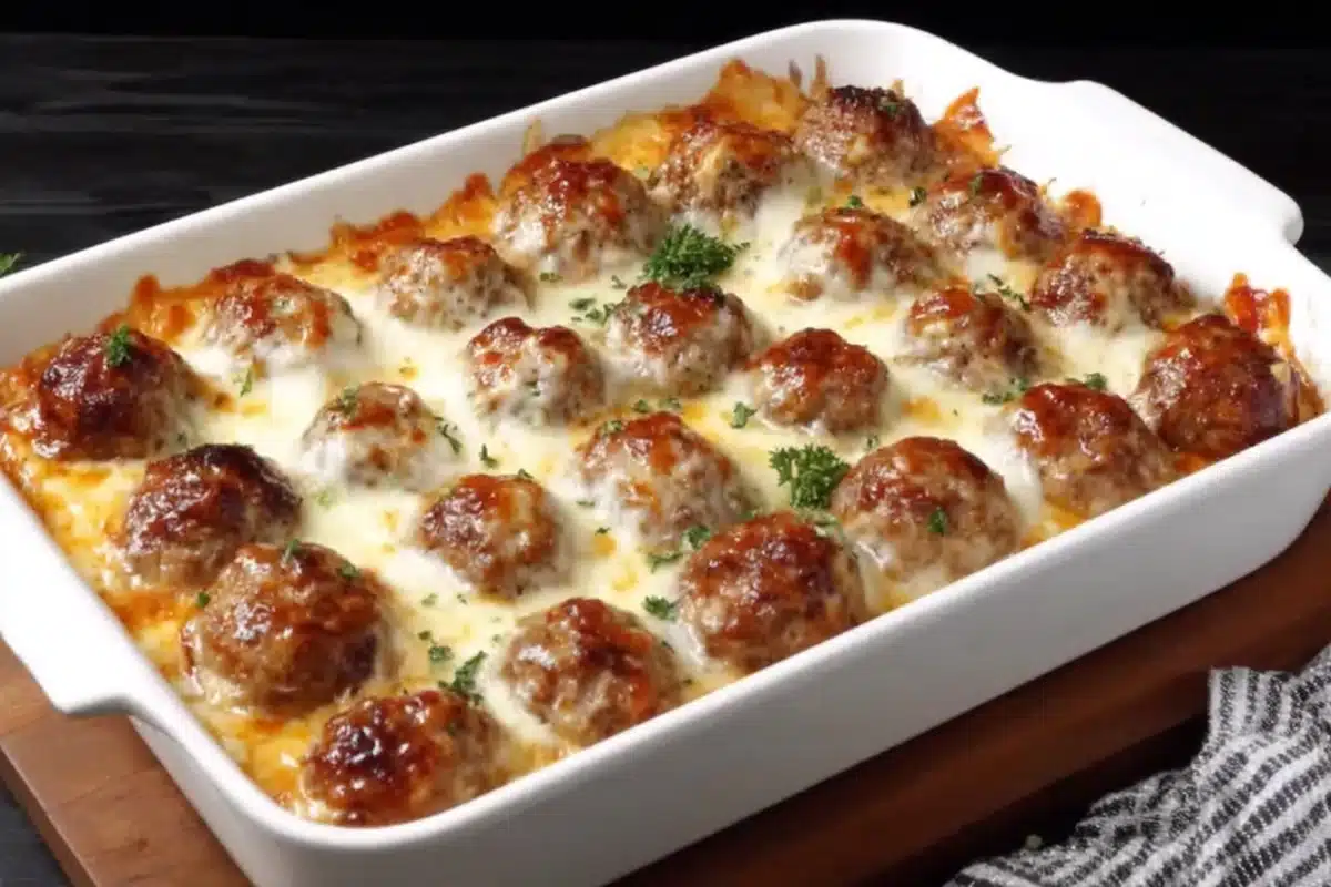 Dump-and-Bake Meatball Casserole