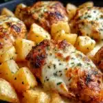 garlic parmesan chicken and potatoes
