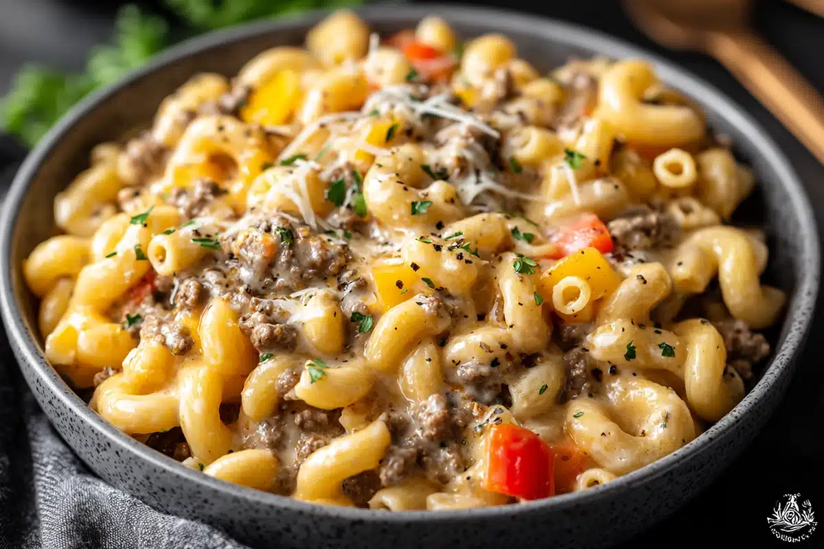 philly cheesesteak mac and cheese