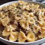 Creamy Parmesan Garlic Beef Bowtie Pasta Creamy Parmesan Garlic Beef Bowtie Pasta: A Weeknight Hero