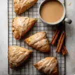 chai scones with maple glaze