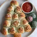 cheesy pull apart christmas tree bread festive table