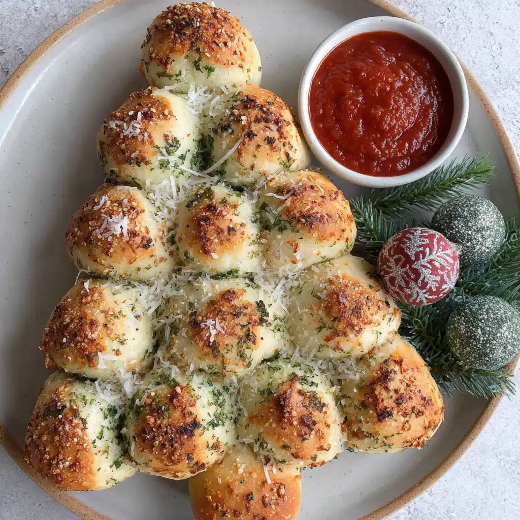 cheesy pull apart christmas tree bread festive table