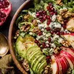christmas salad with honey mustard dressing festive winter table