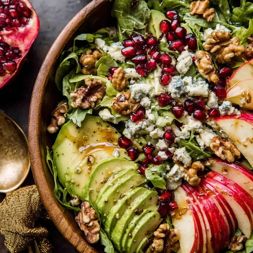 christmas salad with honey mustard dressing festive winter table